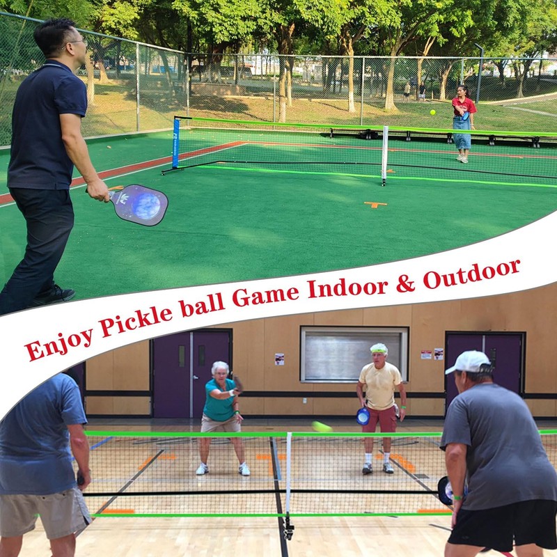 22FT Regulation Size Pickleball Net for Driveway, Outdoor Balls and