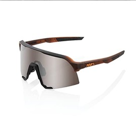 100% S3 Sport Performance Cycling Sunglasses (MATTE TRANSLUCENT BROWN FADE - HiPER Silver Mirror Lens)