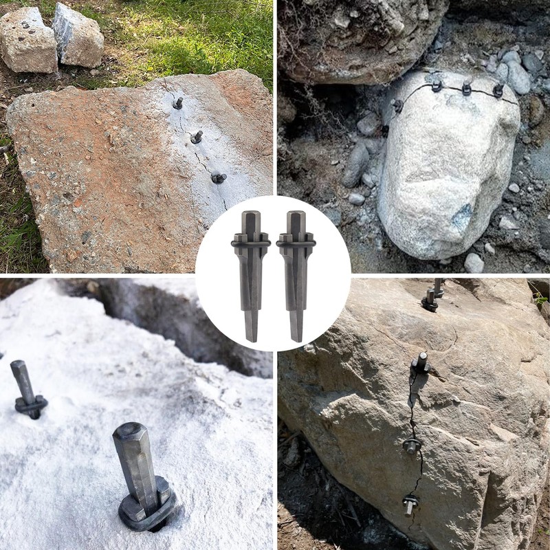 5 Packs 5/8 inch Stone Splitter, Wedge and Feather Shims,