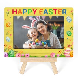 Ycyfckdr Ycyfckdr Easter Gifts, Easter Picture Frame Gifts For Women Friends Kids, Happy Easter Photo Frame, Easter Photo Gifts, Easter Decorations, Tabletop Picture Frames With Easel (B01)