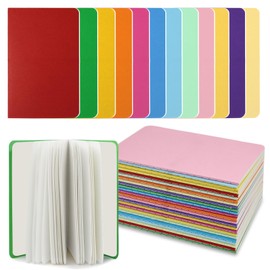 Yicaam 24 Pcs A6 Plain Paper Notebooks, Small Blank Pocket Notebooks, Memo Notepad for Students, Mini Notepad - 24 Pages Each, Ideal for Writing, Drawing, and Sketching