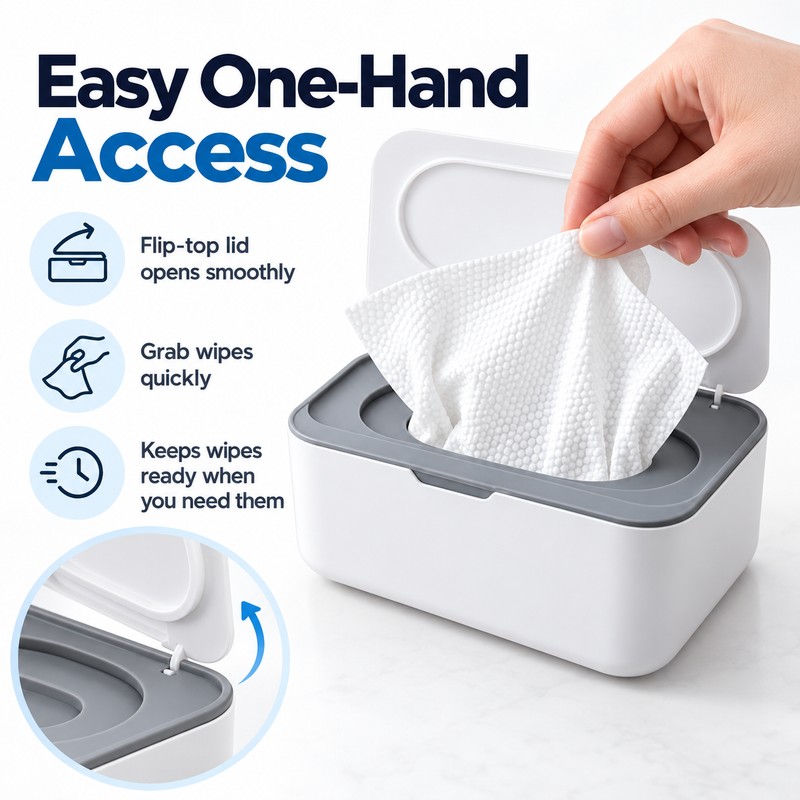 Wet Wipe Dispenser for Bathroom, Home & Office – Refillable