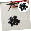 SHINEOFI 20pcs Black Sewing Buttons - Metal Shank Fabric Covered