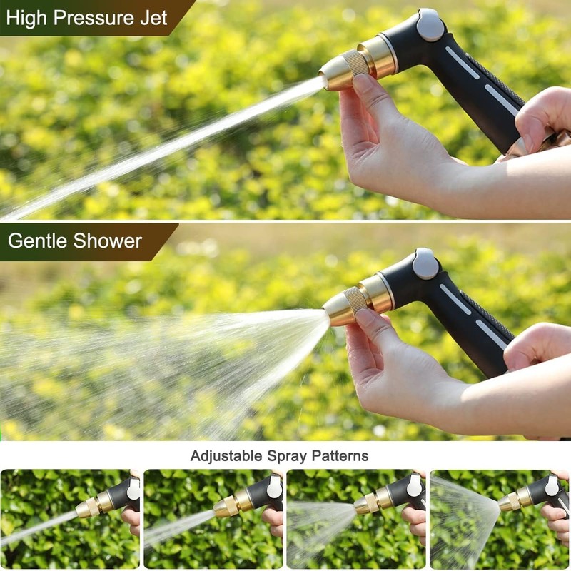 FANHAO Garden Hose Nozzle with High Pressure Jet, 100% Heavy
