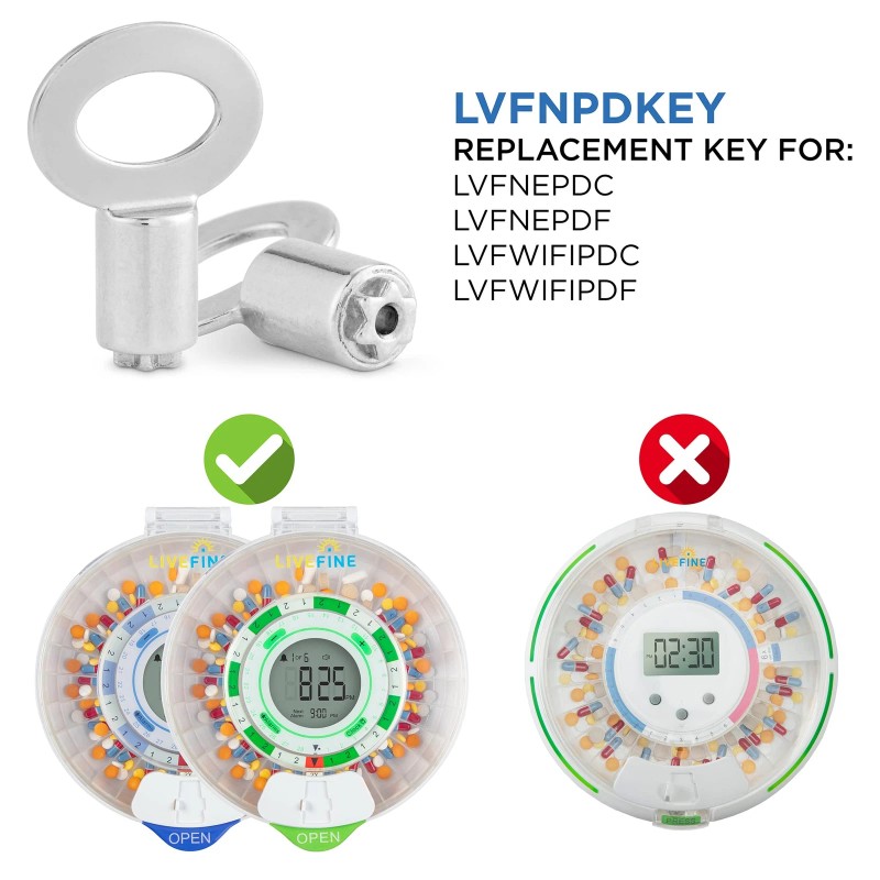 LiveFine Replacement Key for LVFNEPDC LVFNEPDF LVFWIFIPDC LVFWIFIPDF Dispensers