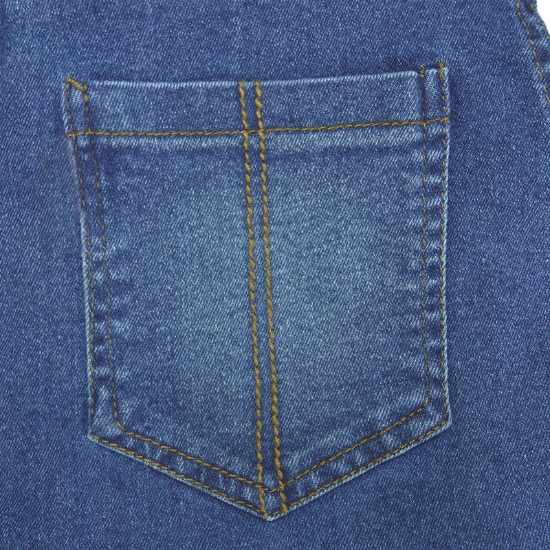 KIDSCOOL SPACE Girls Boys Ripped Denim Overalls Washed Distressed Denim