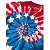 Liquid Blue Men's Stars and Stripes Spiral T-Shirt, Tie Dye,
