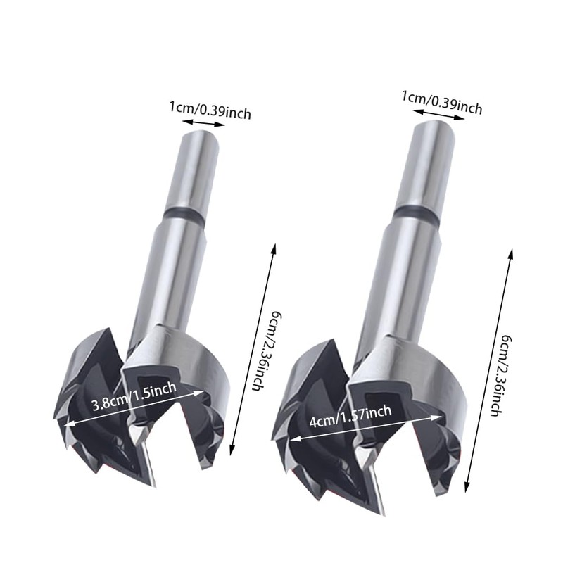 Divono 2pcs Forstners Bit,Forstners Drill Bit Set,Hinge Drill Bit,Wood Drill