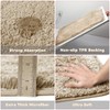 Beige Bathroom Accessories Set with Glitter Shower Curtain and Rugs,Bathroom