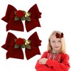 Bow Hair Clips Red Bowknot Hairpin Christmas Hair Bow Clips 2Pcs Red Hair Barrettes Xmas Hair Accessories Ponytail Holder for Women Girls Birthday Party Christmas Gifts A8LDHD2FJ