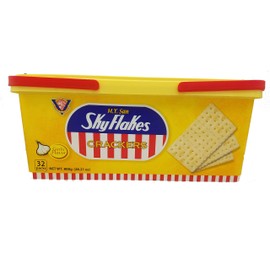 M.Y. San SkyFlakes Crackers Individually Wrapped Garlic Flavor 800g