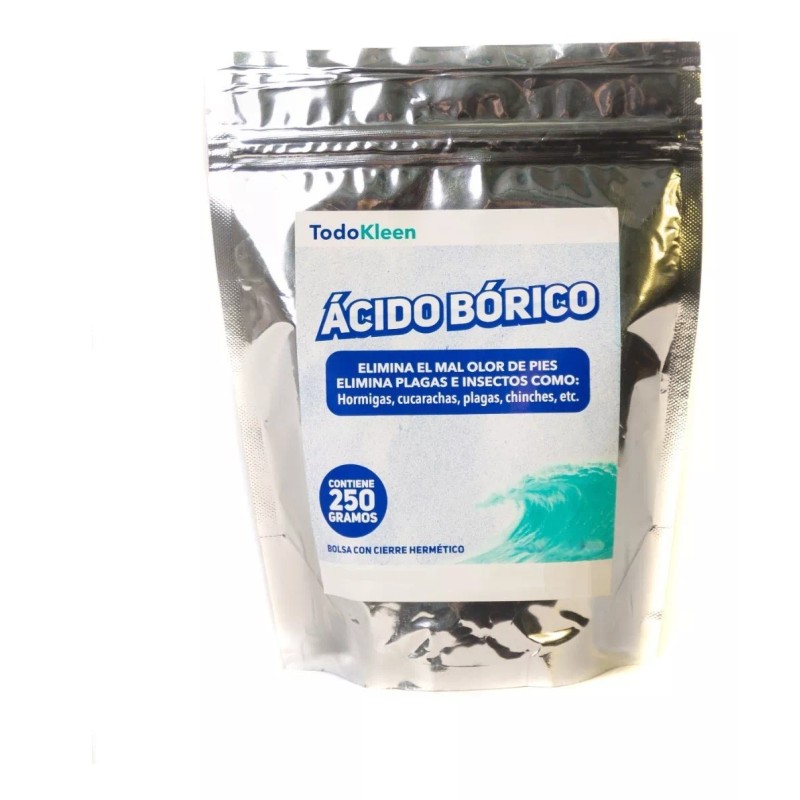 Todo Kleen Ácido Bórico - 12 Bolsas Con 250 Gr.