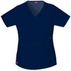 Dickies Womens Gen Flex Mock Wrap Medical Scrubs Shirts, Navy,