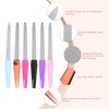 HARFINGTON 6pcs Metal Nail Files, 180 Grit Fingernail Files, Double