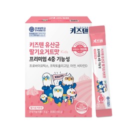 Kids Ten Yonsei Kids Ten Lactobacillus Strawberry Yogurt Flavor KRW 10 Billion Children Infants Elementary School Students Quadruple Functionality 30 Packets, 4 Pieces / 연세 키즈텐 유산균 딸기요거트맛 100억 어린이 유아 초등학생 4중기능성 30포, 4개