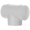 Steinberg14 White Ø 125mm / 5inch Equal T-Piece PVC Connector