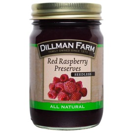Dillman Farm All Natural Seedless Red Raspberry Preserves, 16oz (Pack of 6)
