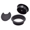 2 Inch (50mm) Black Wire Grommets and Cable Ties Kit