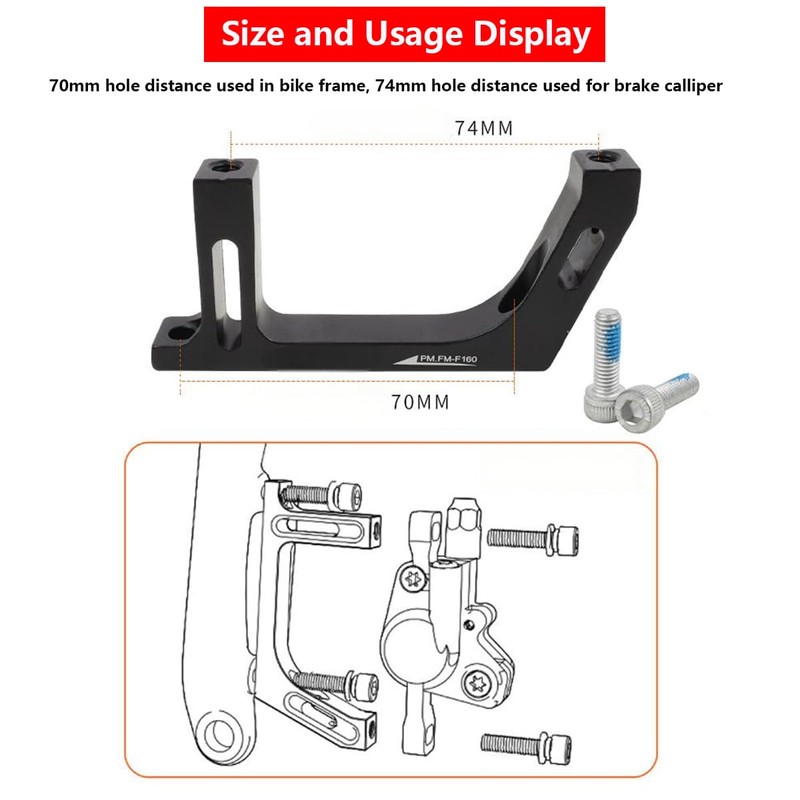 Remeiven Disc Brake Adapter for Road Bike, Flat/Post Mount Caliper