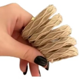 Hair Bands Hair ties for Thick Hair,10 Pcs or 5 Pcs eamless Cotton Simply Ponytail Holders Headband Scrunchies Hair Accessories No Damage (Neutral Colors) (5 Pcs Rhomboid)