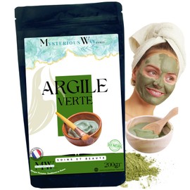 Clay 200g Natural Powder Masks for Body and Face Care - Exfoliating Cleanses Soft - Detoxifies Skin Mask Natural (Green)