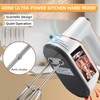 GELANGS Hand Mixer, 5-Speed Electric with Turbo Boost, White, Copper