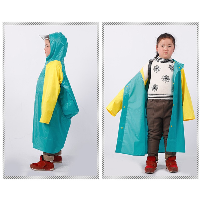 Kids Raincoat Toddler Windprood Rain Poncho Reusable Rain Jacket with