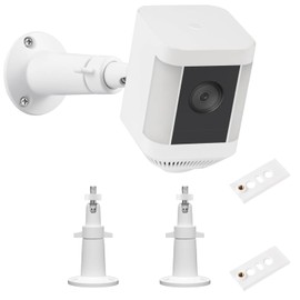 2 Pack Wall Mount Bracket Compatible with Ring Spotlight Cam Battery and Ring Spotlight Cam Plus/Pro (Battery),360° Adjustable Security Bracket Holder for Security Camera Better View Angle