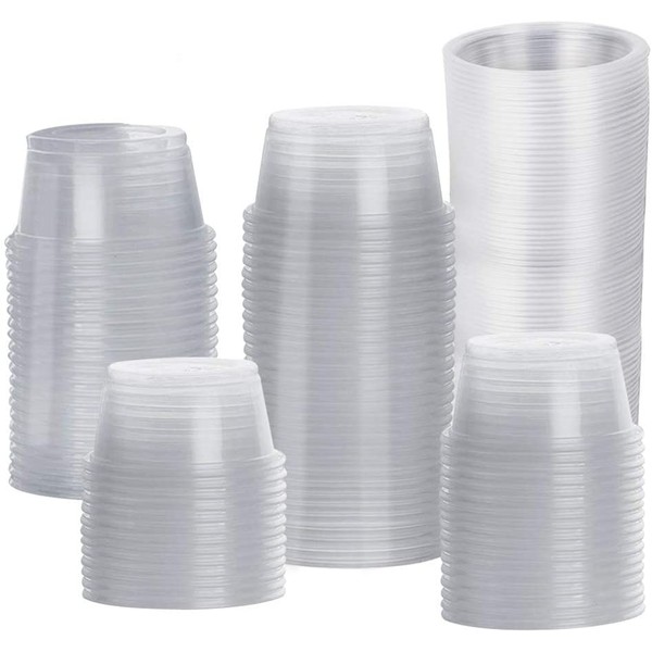 TashiBox Disposable Mini Cups, Portion Cups (No Lids), 200 Count (2 oz)