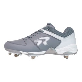 RIP-IT Ringor Flite Metal Softball Spikes for Women | Performance, Durability, and Superior Traction | Designed for Female Athletes | Size 9 | Charcoal & White