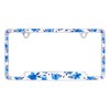 Floral License Plate Frame with Beautiful Crystals.