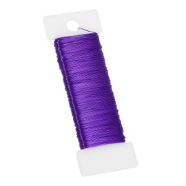 PATIKIL 26 Gauge Floral Flexible Paddle Wire, 38 Yard (115 Feet) Florist Wreath Wire for Crafts Flower Arrangement, Purple
