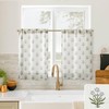 Small Curtains for Windows,Sheer Floral Farmhouse Linen Cafe Curtains 20
