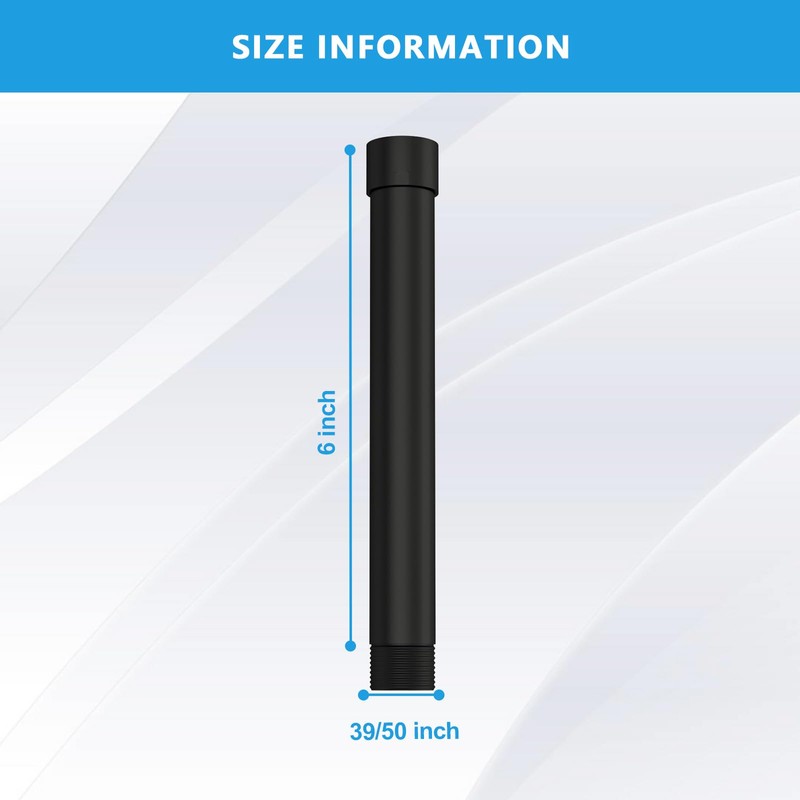 Shower Extension Arm 16 Inch,Foldable Shower Head Extension Black, Adjustable