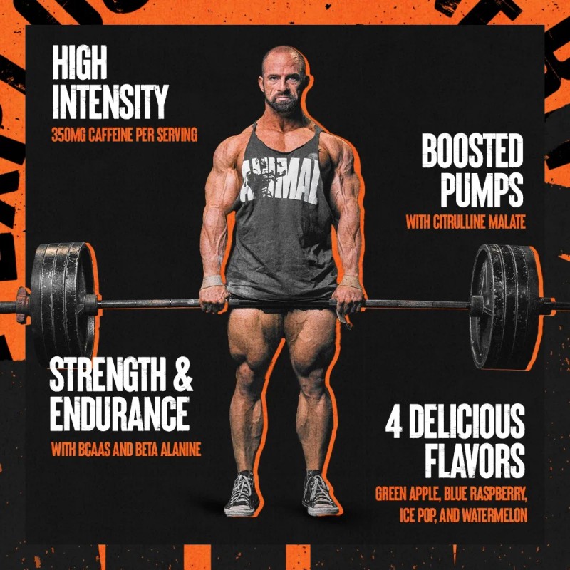 Pre Entreno Universal Animal Fury 30 Servs Los Sabores Sabor