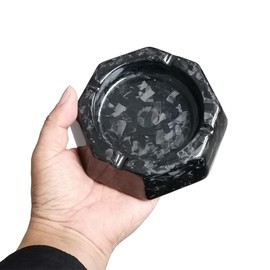100% Pure Real Carbon Fiber Ashtray Unique Pattern Design Suitable for Office Home Courtyard and Indoor Decoration