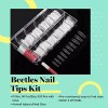 Beetles Gel Polish Tips Para Uñas 500pzs Coffin Transparente Con