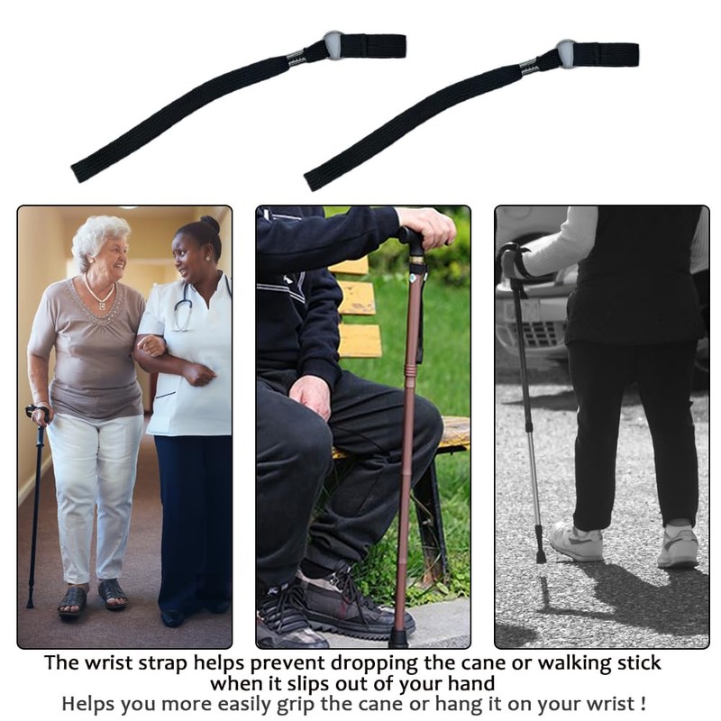 EDWERD Walking Cane Wrist Straps for Elderly Crutches Accessories, Pack