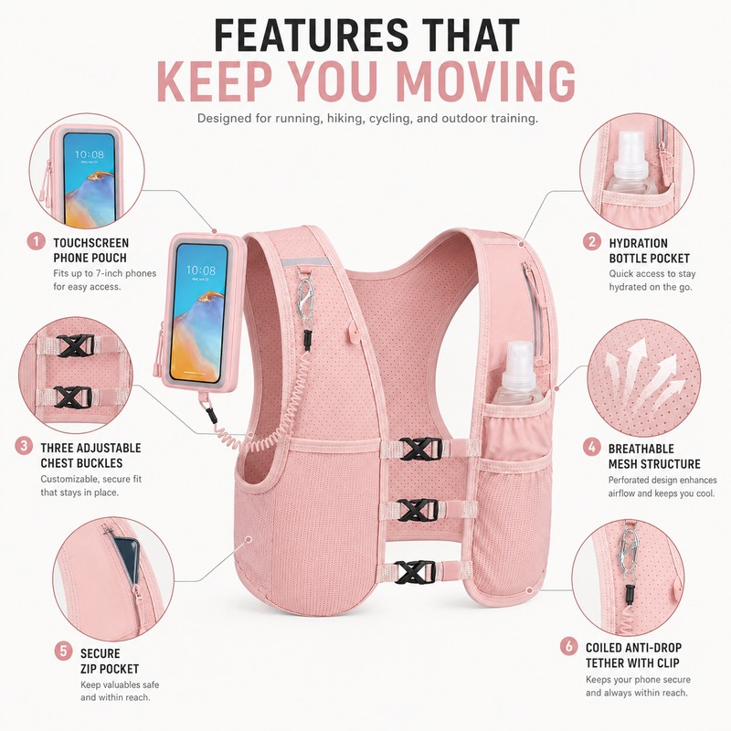 Trail Running Hydration Vest for Men & Women – Lightweight