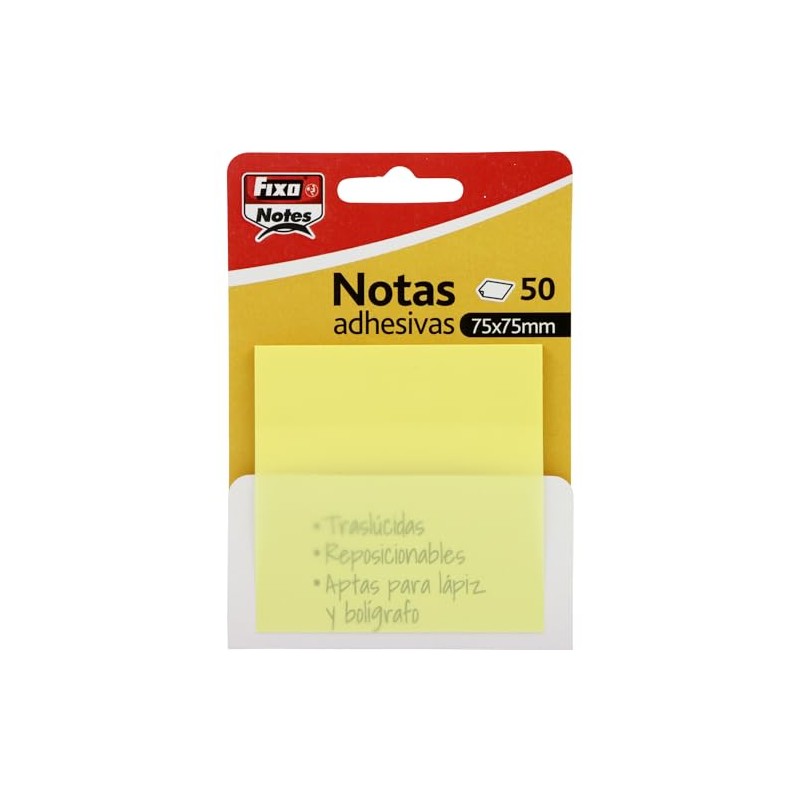Fixo Notes | Transparent Sticky Notes | 50 Notes 75