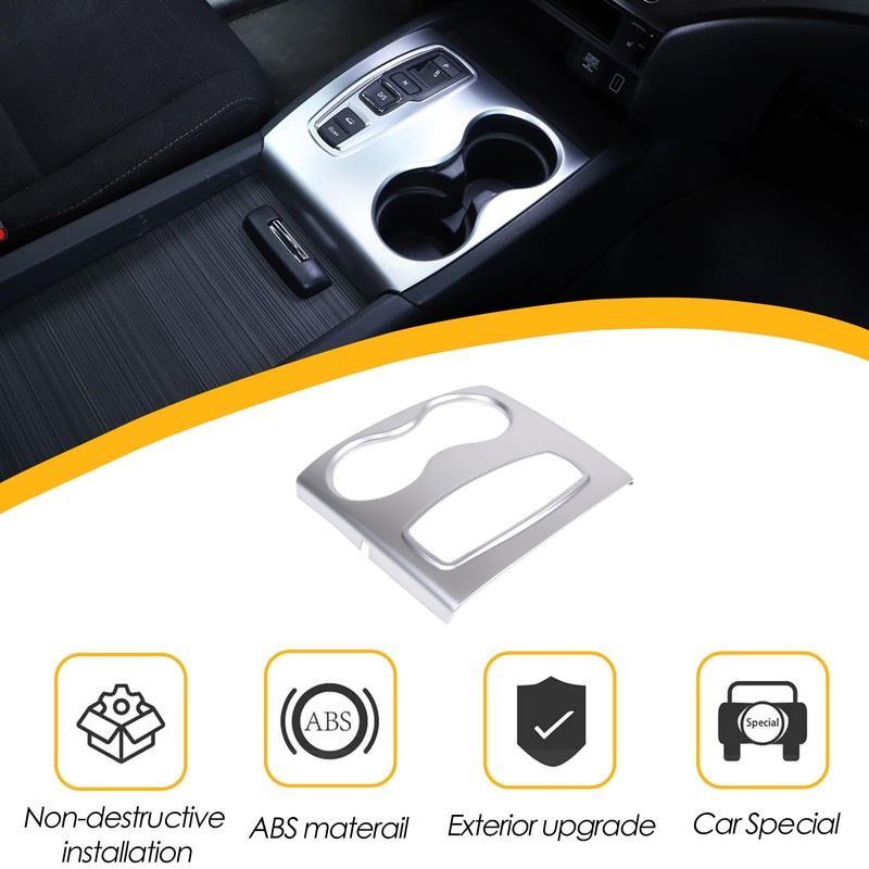 Heutamo Center Console Gear Shift Cup Holder Panel Trim Cover