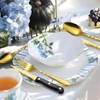 30 Pcs Gold Hammered Silverware Set Service for 6,with Steak