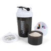 XTKS Shaker Bottle - Protein Shaker Cup with Storage Compartments