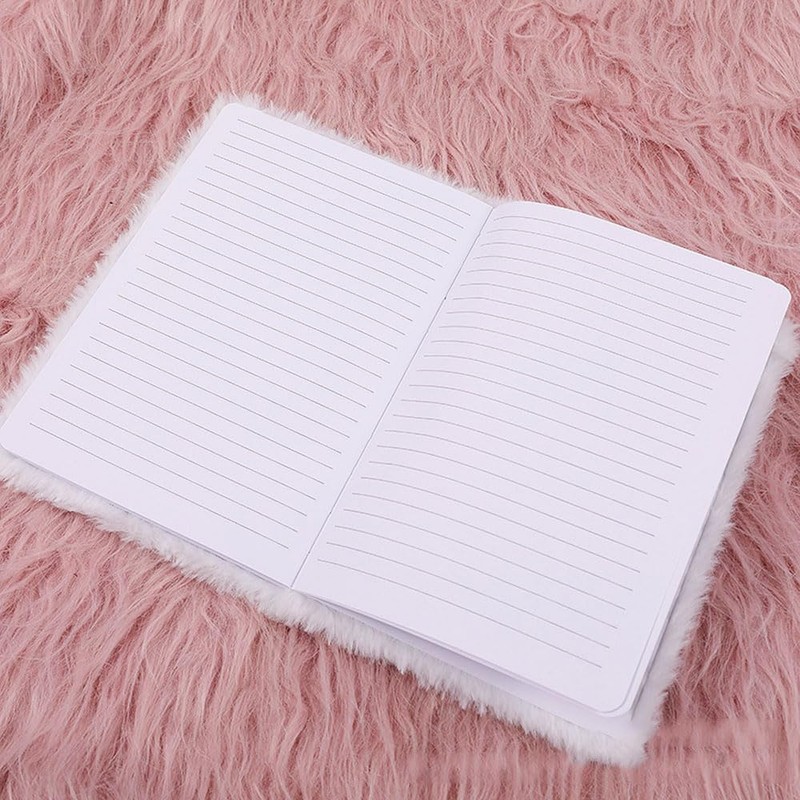 Belegao Rabbit Diary with Lock for Girls, Fluffy Journal with