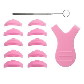 SUKPSY Eyelash Grafting Extension Makeup Set Y Shape Eyelash Brush Eyelash Perm Silicone Pad Eyelash Lash Lift Brush Multifunction Checking Mirror for Eyelash Makeup Tool