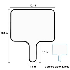 Lemical Double-Sided Magnetic White Board 2 Pack Dry Erase Paddles Auction Paddles Handheld Dry Erase Board for School Office Home (Set of 2 Boards & 3 Markes)