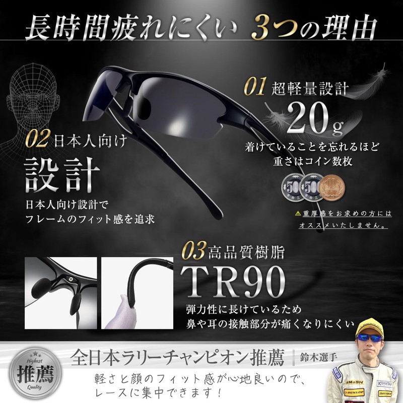 Kisac Ophthalmologist Recommended [Ultra Lightweight x Asian Fit] UV 400