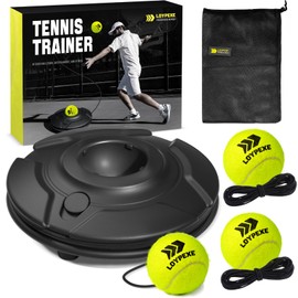 Tennis Trainer Set Tennis Practice Rebounder with String Solo Tennis Trainer Practice Equipment Several Replacement Rebound Balls Portable Tennis Practice Equipment for Adults Kids (3)