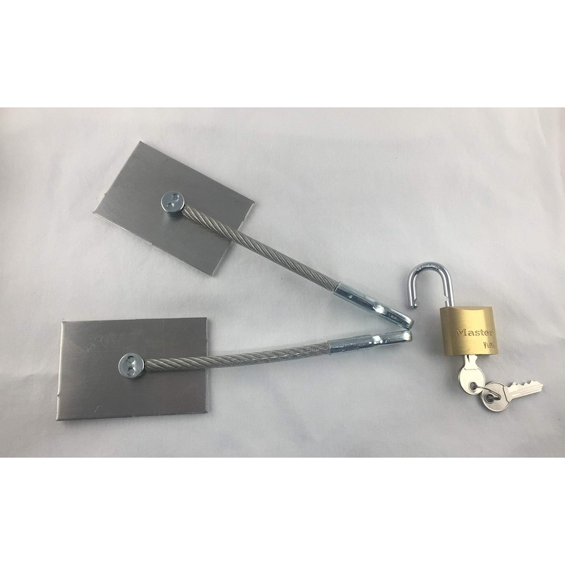 Stainless Steel Refrigerator Door Lock with Padlock