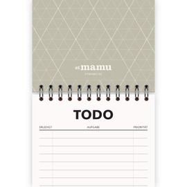 etmamu 680 To Do List A6 Geometric No. 1 Kangaroo Green, 60 Sheets, 3 Columns, Tasks, Organisation, Planning and Time Management